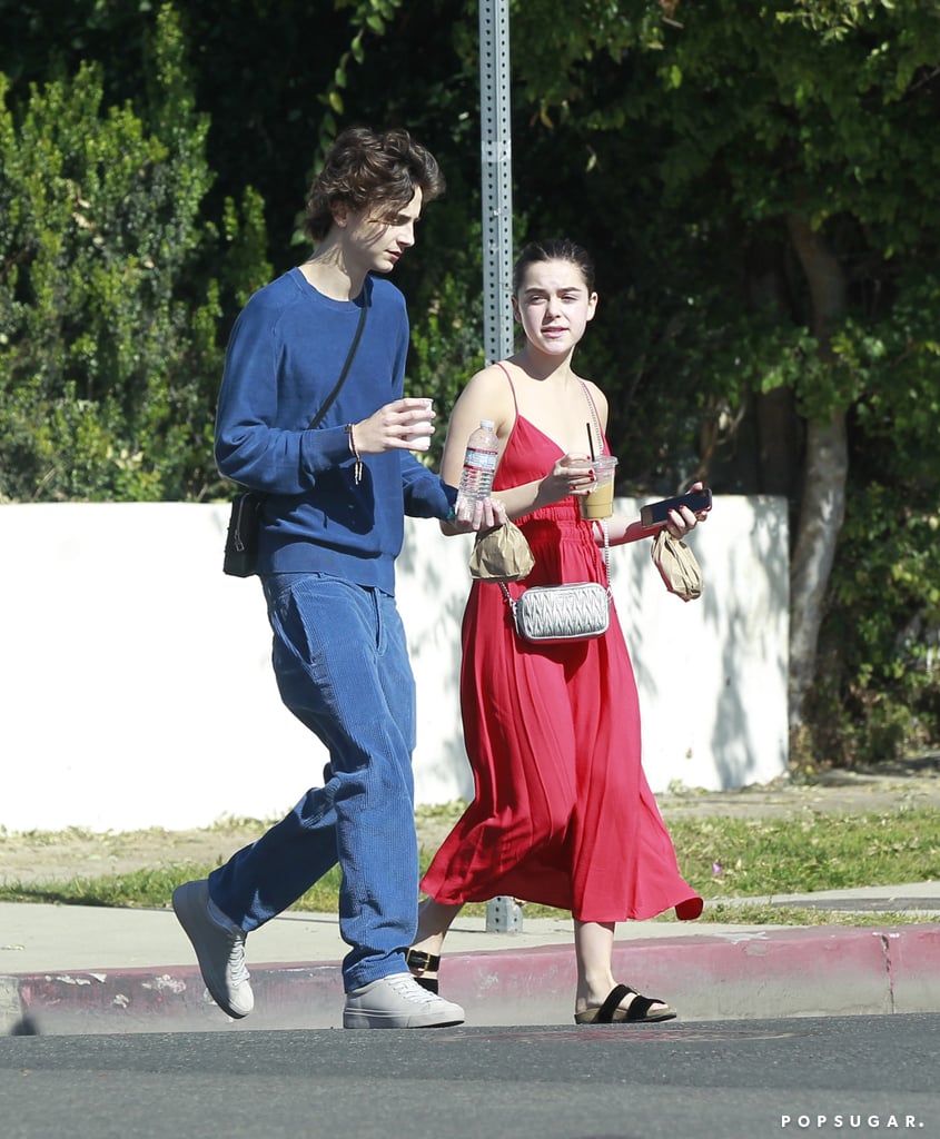 Timothée Chalamet and Kiernan Shipka Grab Coffee in LA | POPSUGAR ...