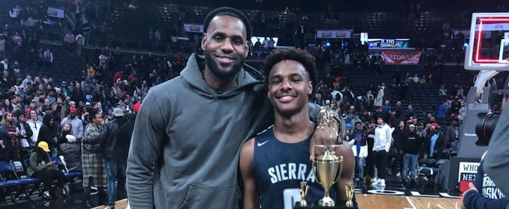 See LeBron James Cheer For Son Bronny at Sierra Canyon Game
