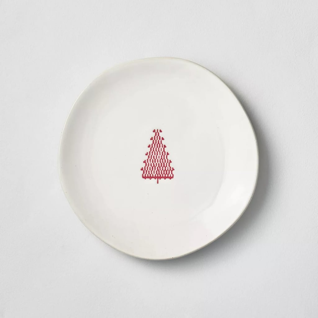 Red Tree Imprinted Appetizer Plate