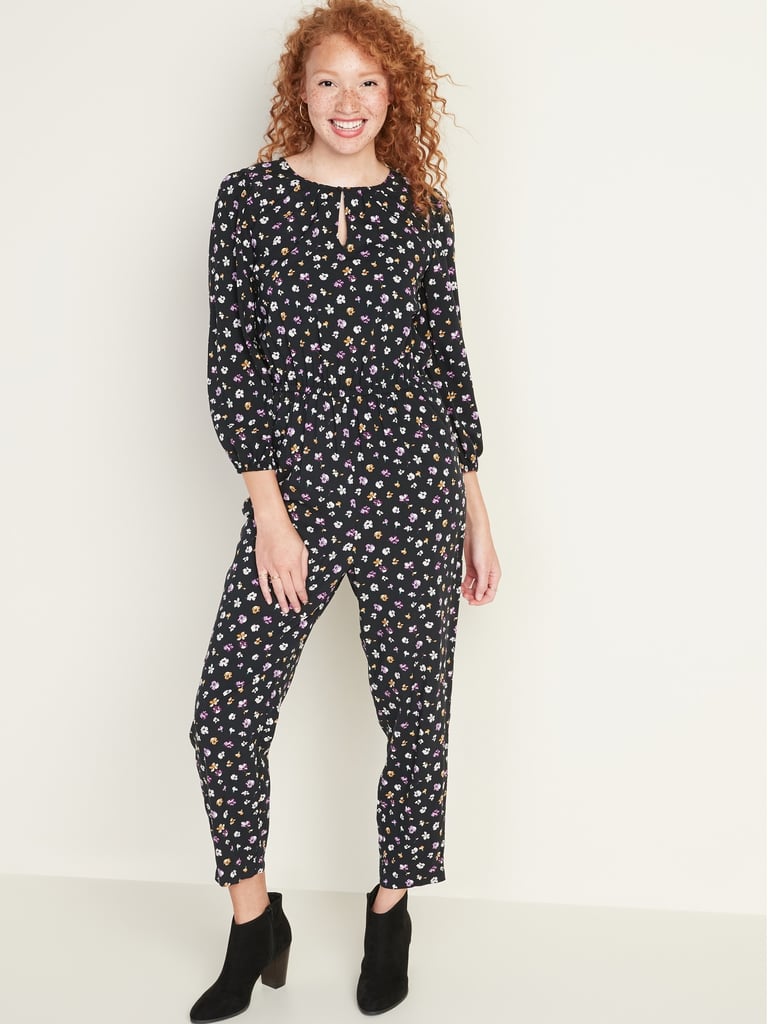 Old Navy Waist-Defined Linen-Blend Cropped Smocked Cami Jumpsuit for Women  | Scarborough Town Centre