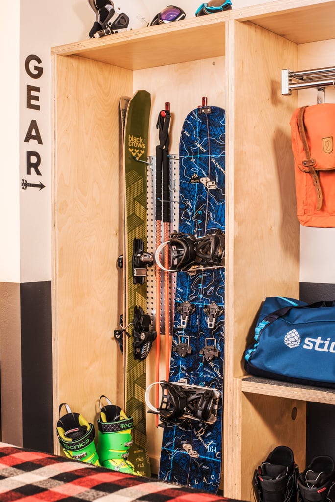 Adorable for sure, but it's the more utilitarian decor that's the true draw. Custom gear walls have specially shaped cubbies and movable hooks to hold skis, hiking poles and boots, snowboards, and backpacks (which MMM also has available for rent), thus eliminating long waits at the equipment valet or having to chance leaving them on or in the car. The minifridge is empty and oversize, so storing snacks and picnic fixings overnight can also save precious minutes in the morning. There are rooms with bunks for friend getaways and families. The door also has an illustrated guide to what not to forget when you head out to explore. Plus, whatever doughnuts don't sell in the cafe in the morning are put out as complimentary afternoon snacks.