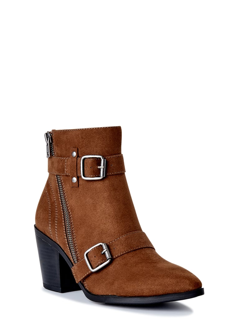 Scoop Women's Buckled Faux Suede Booties