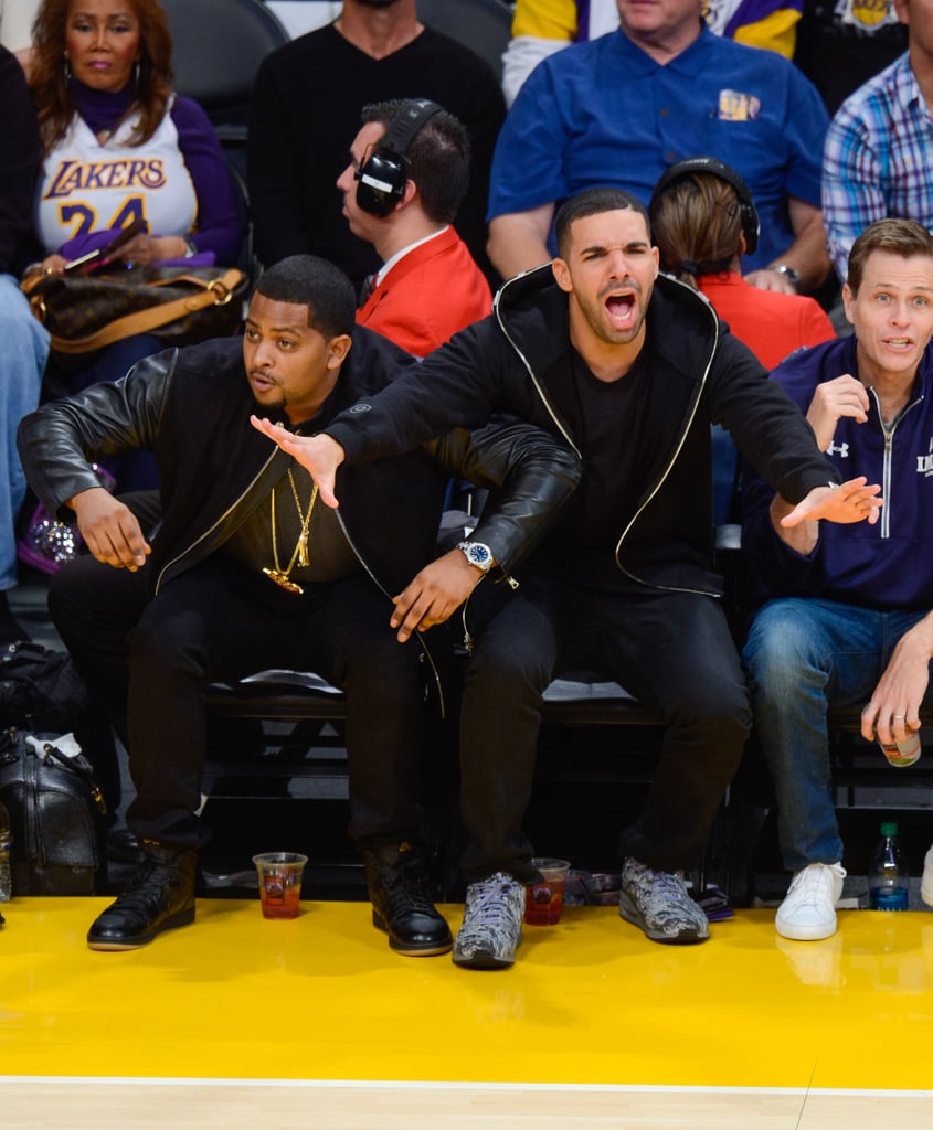 Drake looked like he was having an out-of-body experience while watching his hometown team, the Toronto Raptors, take on the LA Lakers in November 2014.