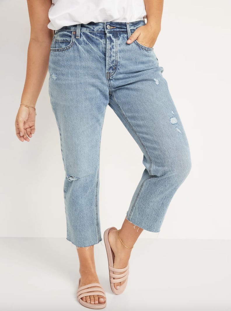 TRYING OLD NAVY'S JEANS (SIZE 14)  OG STRAIGHT LEG, SLOUCHY STRAIGHT LEG,  EXTRA HIGH RISE SKINNY 