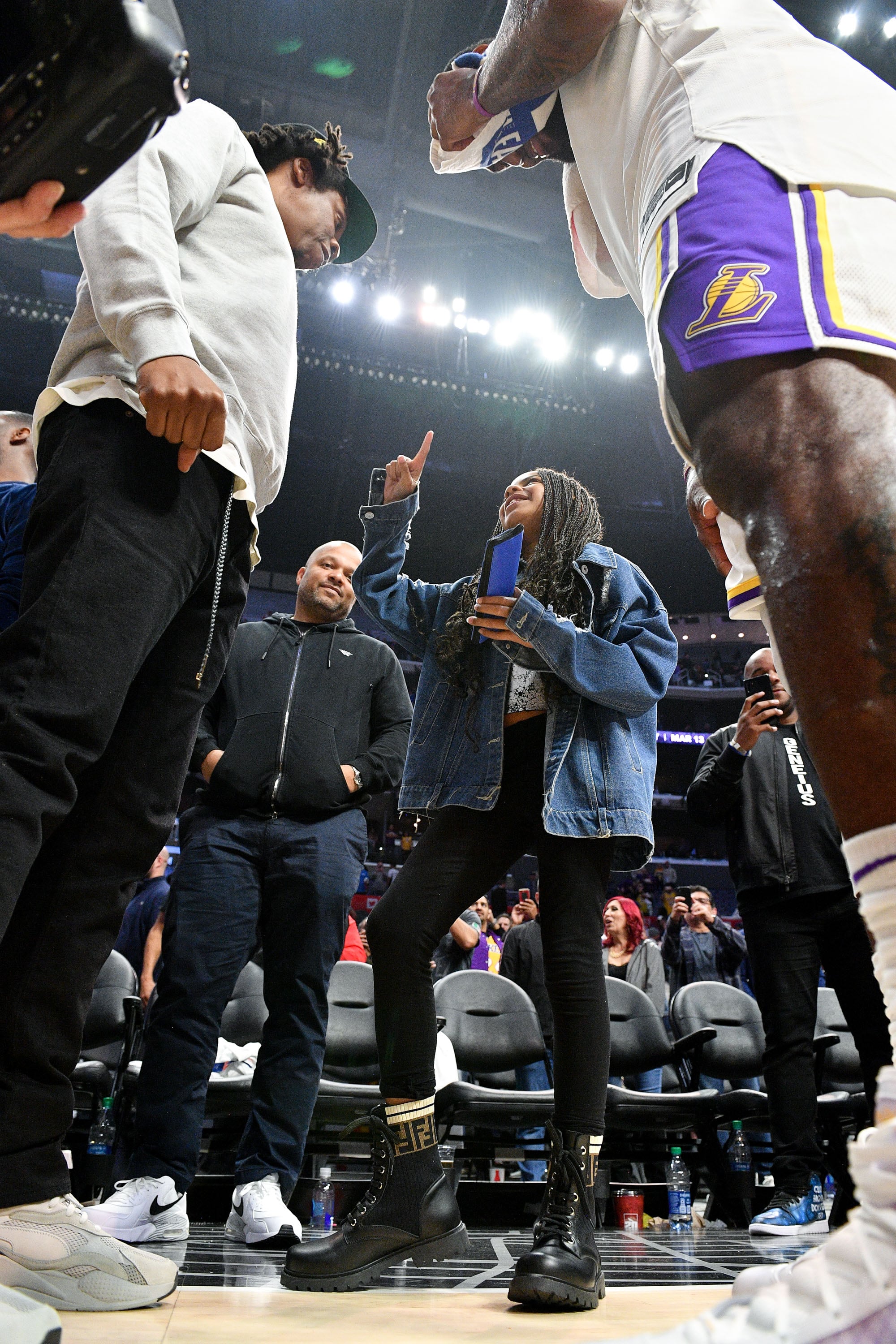 Blue Ivy Meeting Lebron James at the Lakers Game Is So Pure