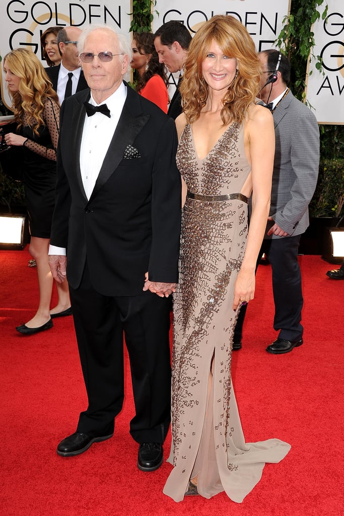 Laura Dern not only arrived at the Golden Globes alongside her father, Bruce, but she also hit the stage to present his nominated film, Nebraska.