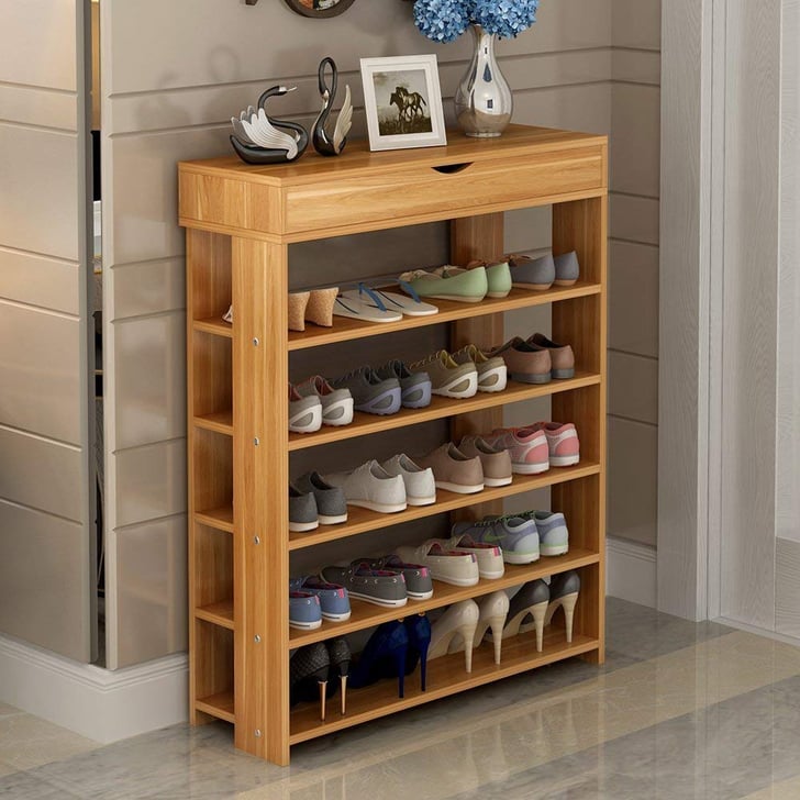 Soges Wooden Shoe Storage Shelf Dorm Room Essentials 