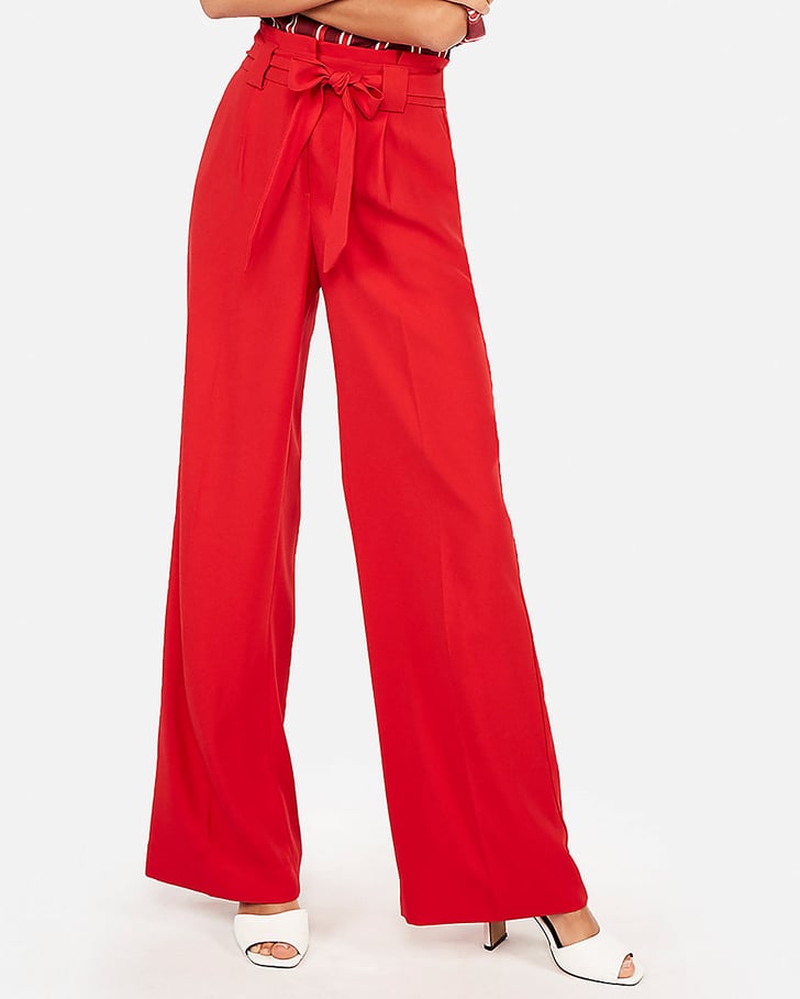 Express High Waist Wide Leg Pants | Victoria Beckham's Red Pants ...