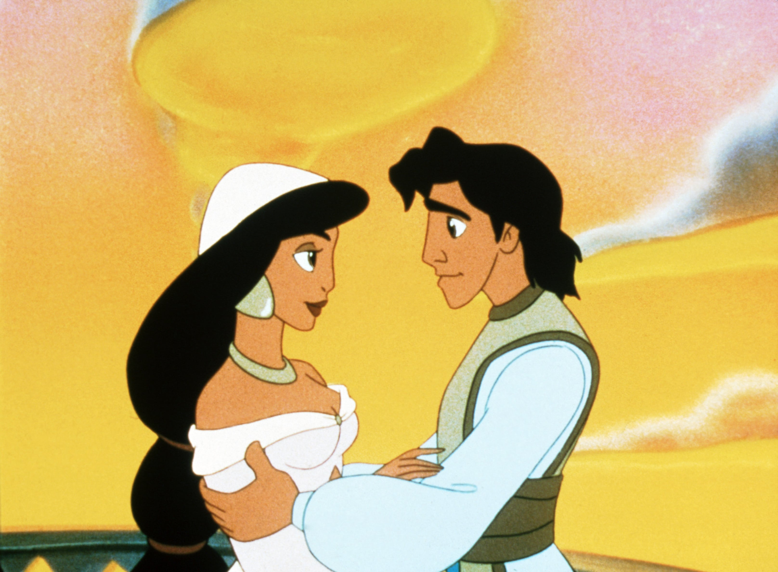princess jasmine and aladdin love