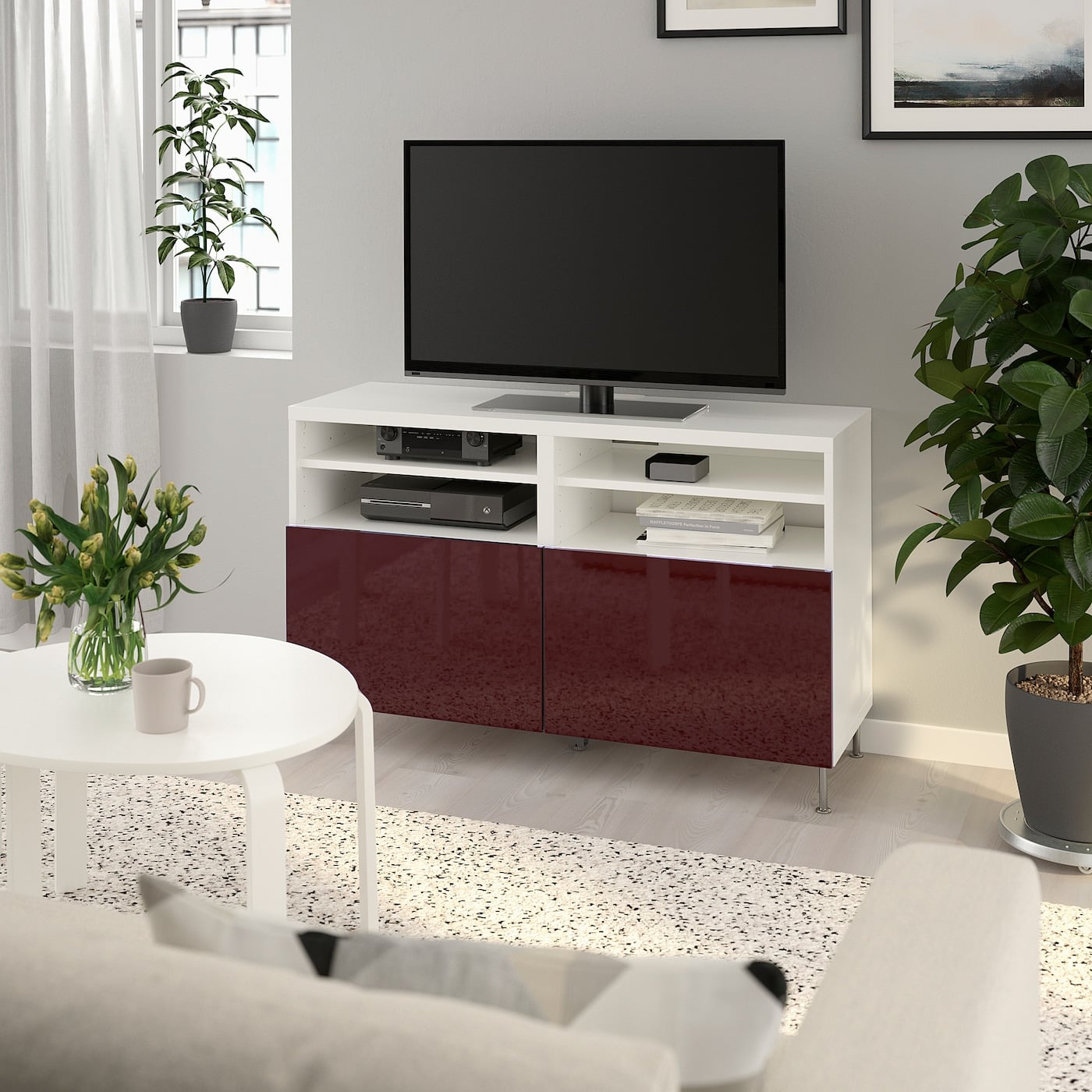 Ikea red deals tv unit