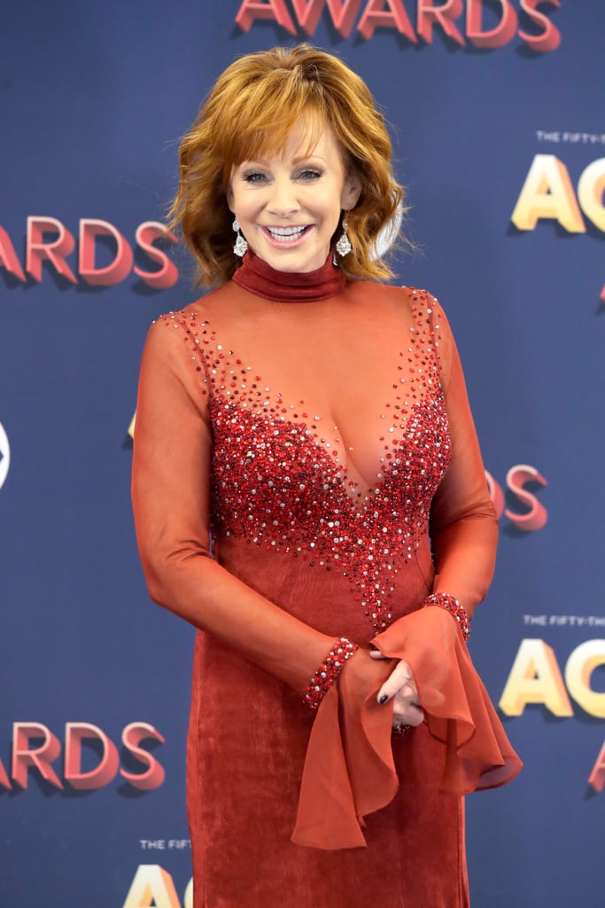 Reba McEntire Red Dress at 2018 ACM Awards