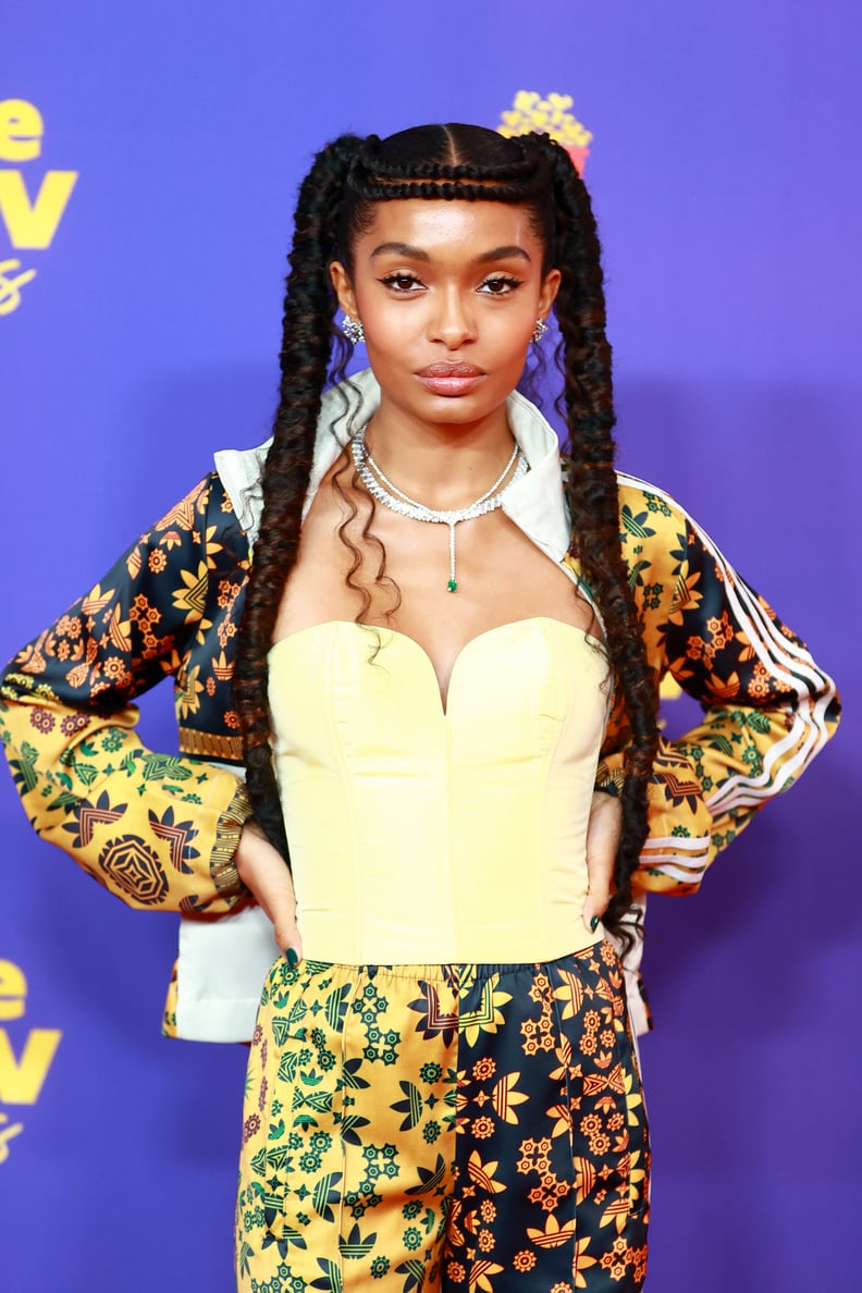 Yara Shahidi Fishtail Braids and Hair Crown at the MTV Awards