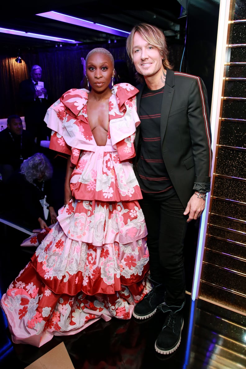 Cynthia Erivo and Keith Urban at the 2020 Grammys