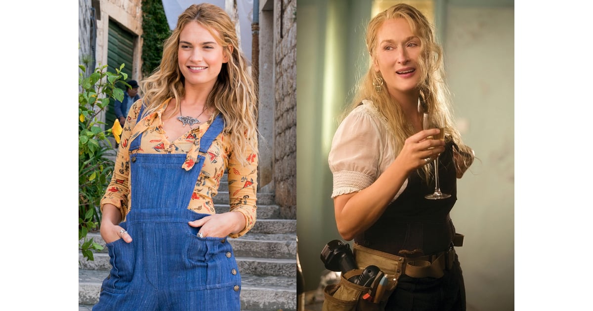 Lily James And Meryl Streep As Donna See The Original Mamma Mia Cast And Their Younger Selves Side By Side Popsugar Entertainment Photo 7