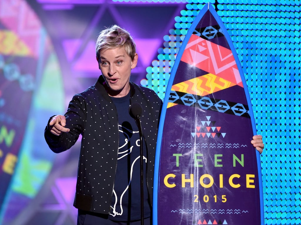 Ellen DeGeneres and Portia de Rossi Teen Choice Awards 2015