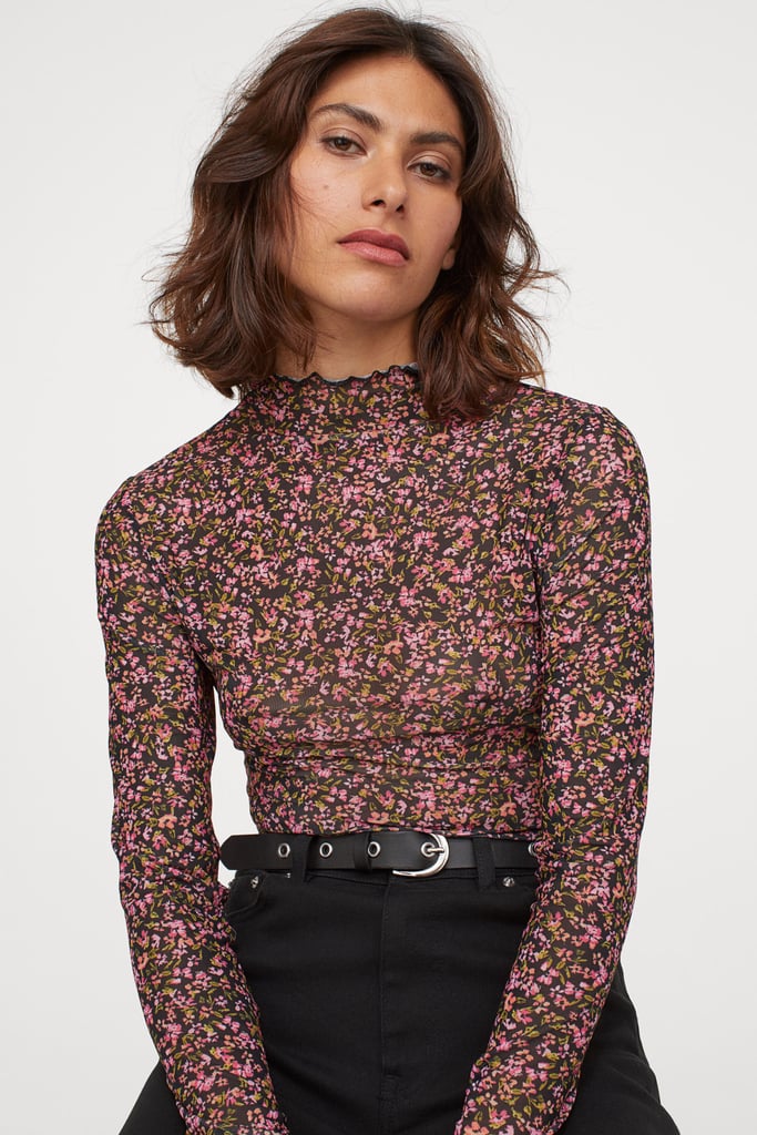 Mock-turtleneck Top