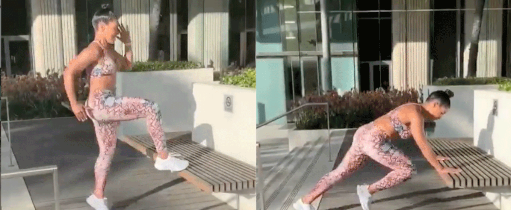 Jeanette Jenkins Will Test Your Core Strength and Balance With This 7-Move Bench Workout