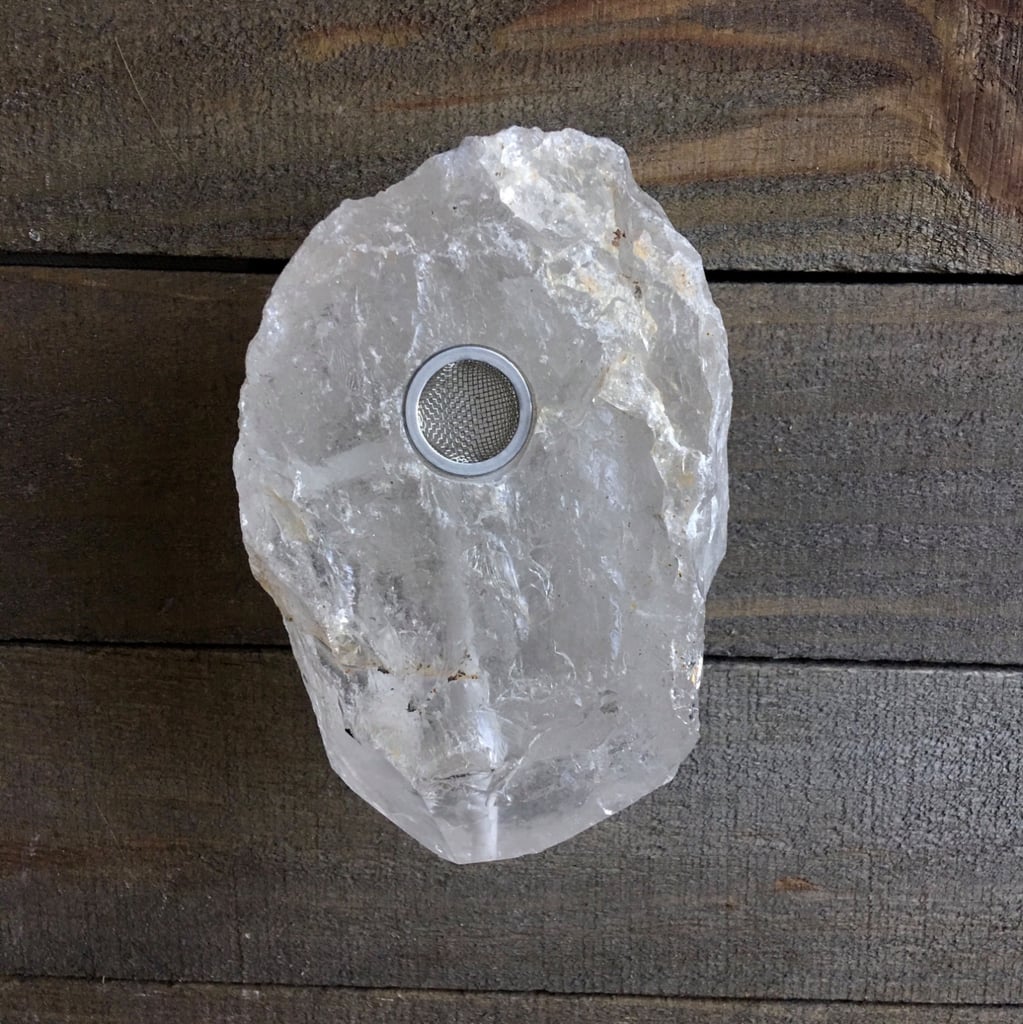 Raw Clear Quartz Crystal Pipe ($55)