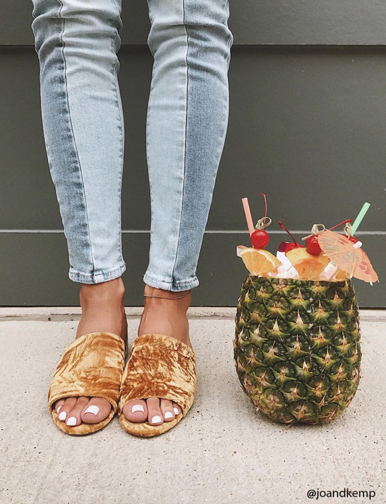 Forever 21 Crushed Velvet Mules