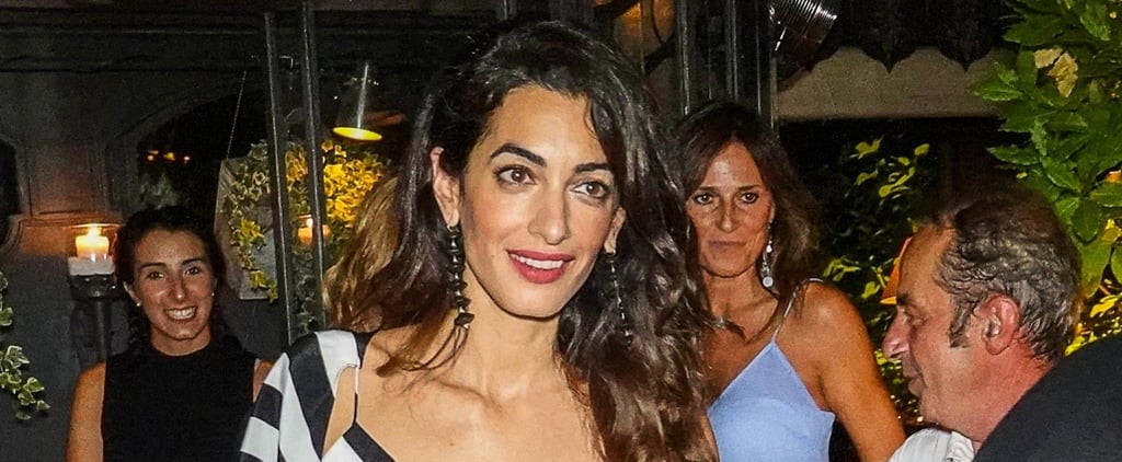 Amal Clooney Striped Dress Italy August 2018