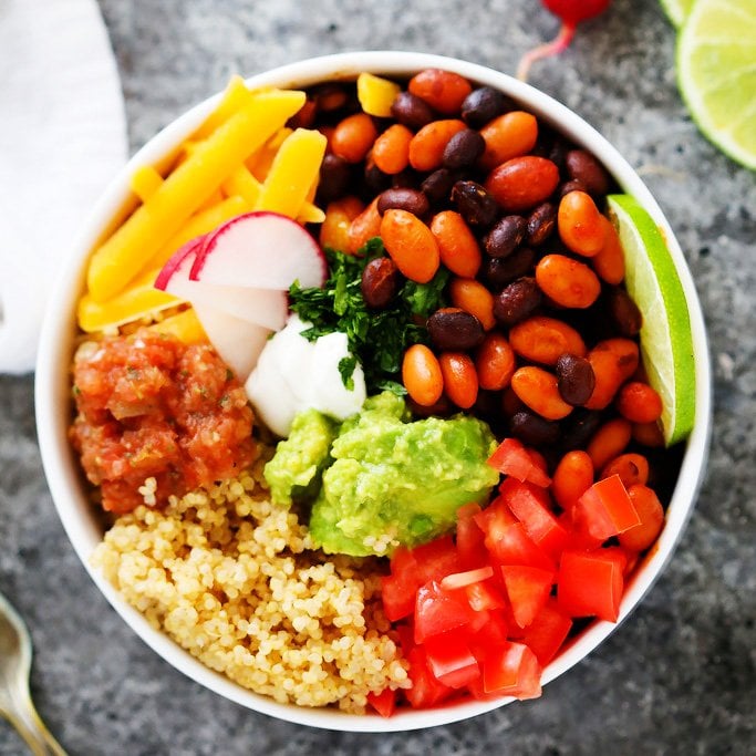 Vegetarian Quinoa Bowls With Guacamole