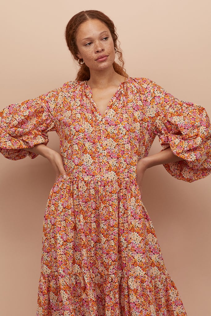 H&M Balloon-Sleeved Cotton Dress