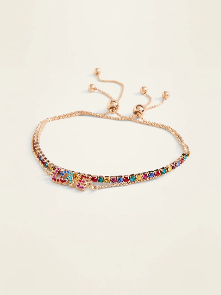 Old Navy Gold-Toned Love Charm Bracelet