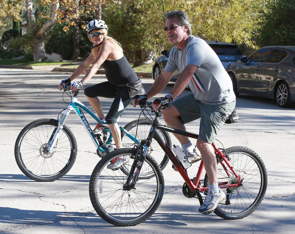 Goldie Hawn and Kurt Russell Ride Bikes in LA | Pictures