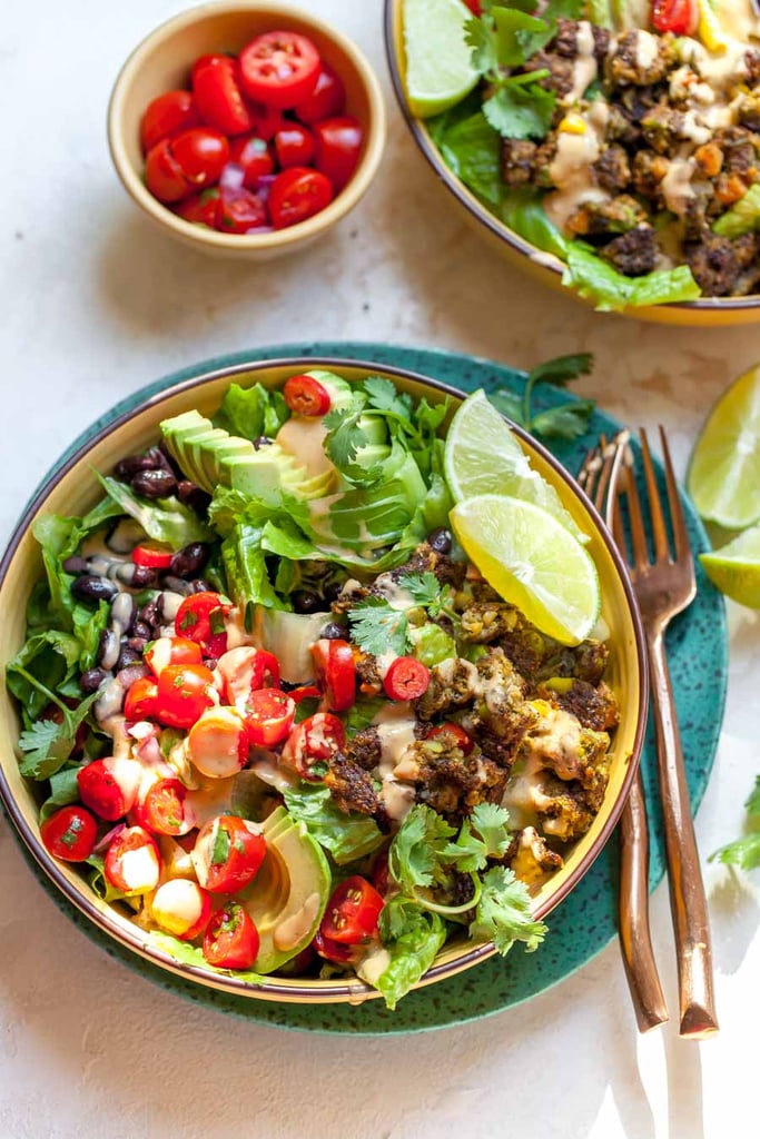 Veggie Burger Taco Salad