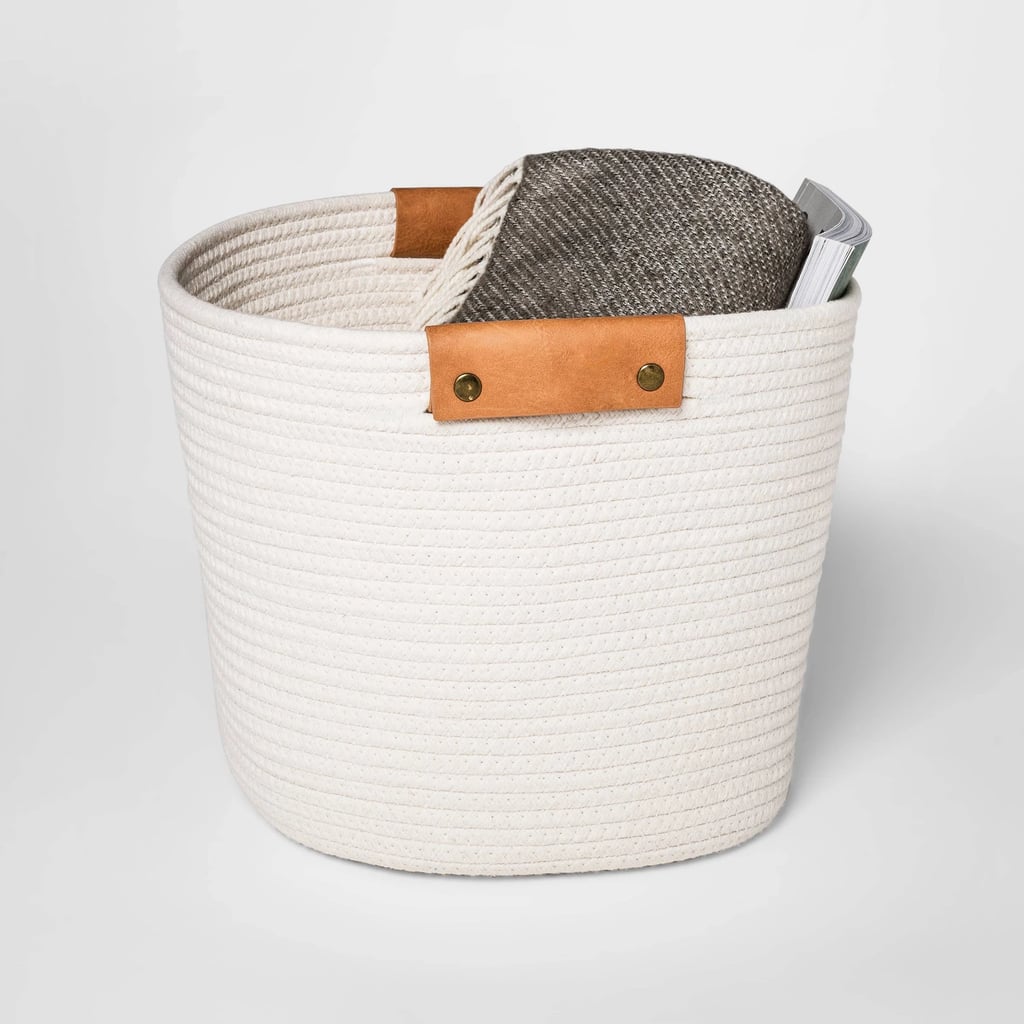 Threshold Decorative Coiled Rope Square Base Tapered Basket Best At