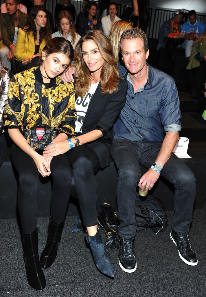 Cindy Crawford and Kaia Gerber at Moschino Show 2016