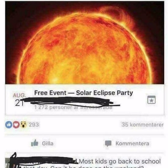 Mom's Request to Reschedule Solar Eclipse