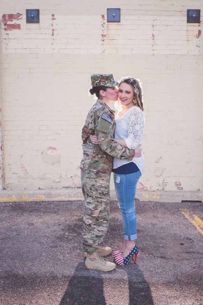 Lesbian Military Engagement Shoot Popsugar Love And Sex