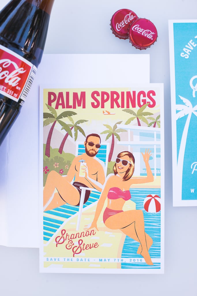 Retro Palm Springs Engagement Photos