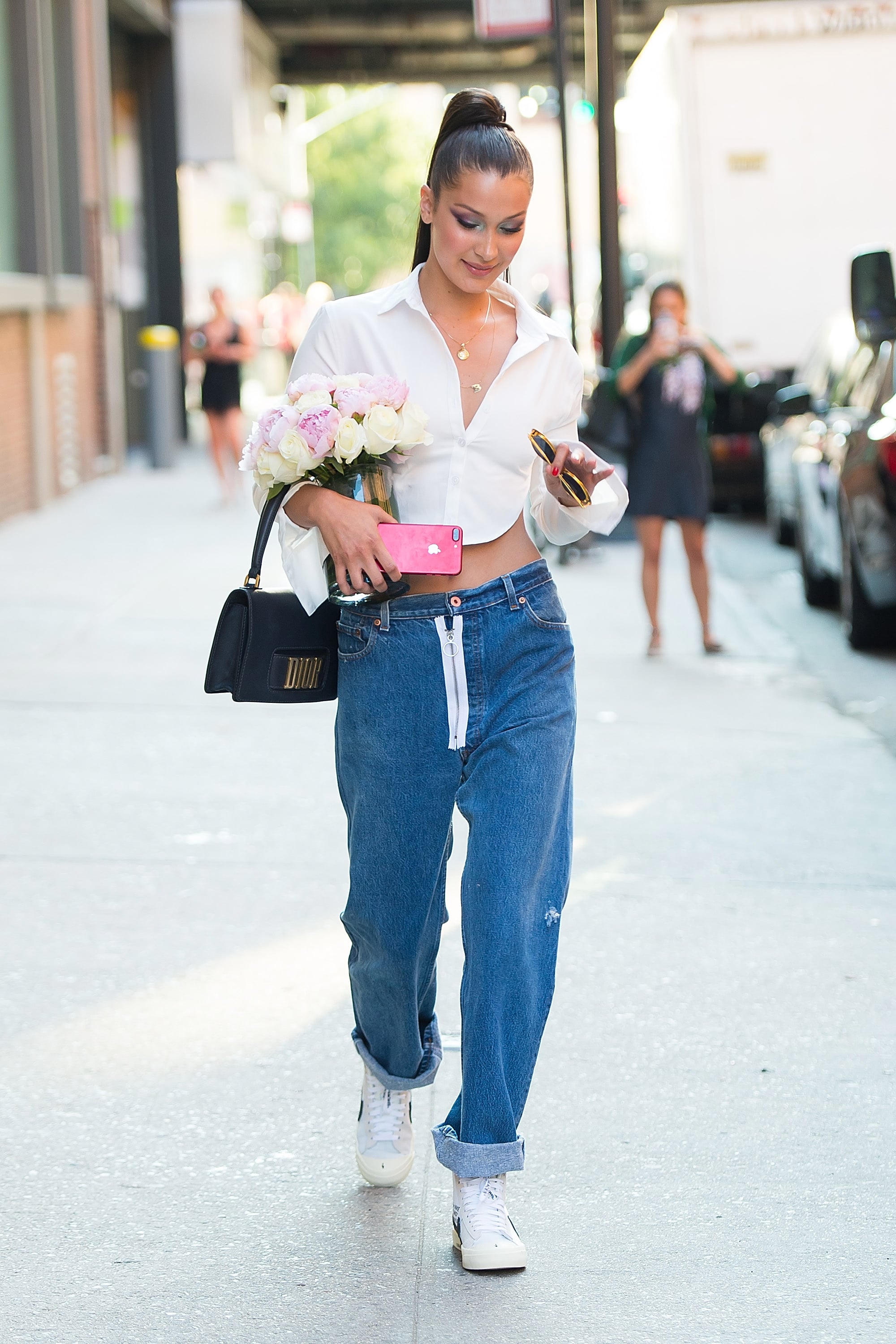 Bella hadid button up shirt Clearance