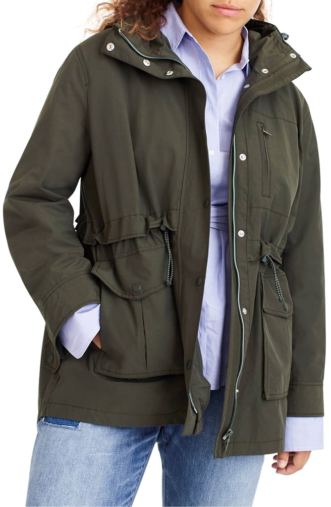 j crew raincoat