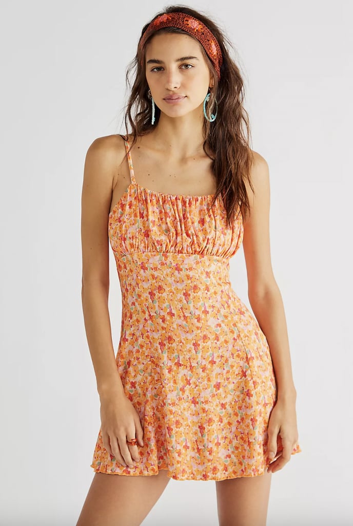 Free People Jamie Strappy Printed Mini Dress