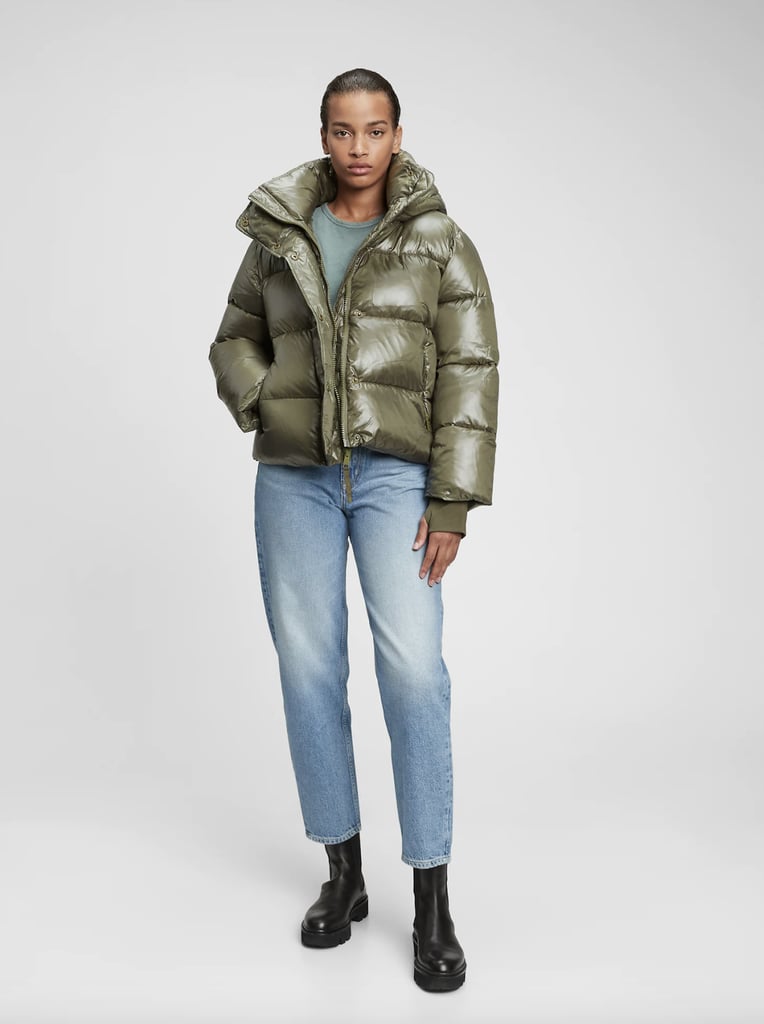 Gap 100% Recycled Polyester Relaxed Heavyweight Cropped Puffer Jacket