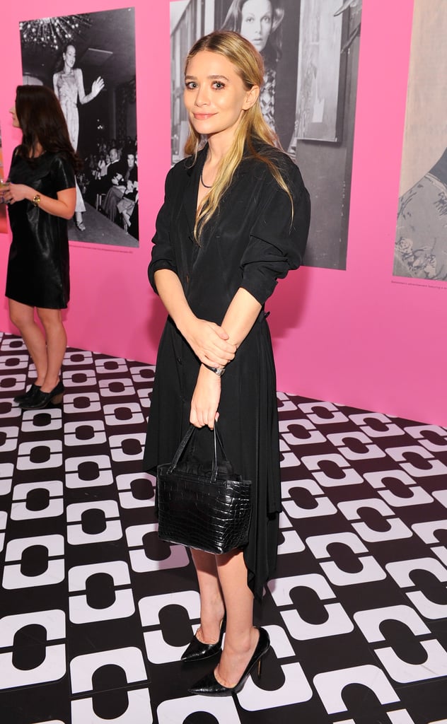 Ashley Olsen was also on hand, picking an elbow-length black dress that she accessorized with a matching bag and heels.