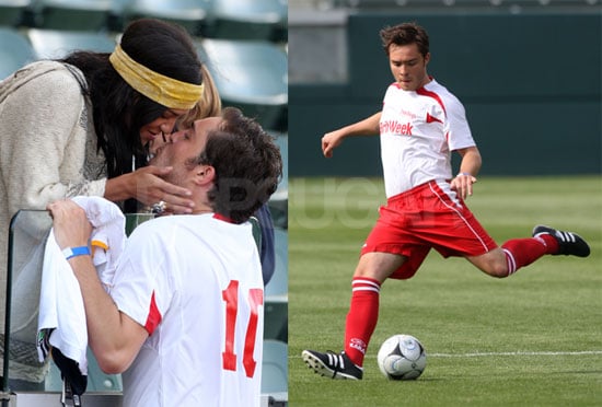 Photos of Ed Westwick and Jessica Szohr Playing Soccer, Kissing in LA Photos of Ed Westwick and Jessica Szohr Playing Soccer, Kissing in LA