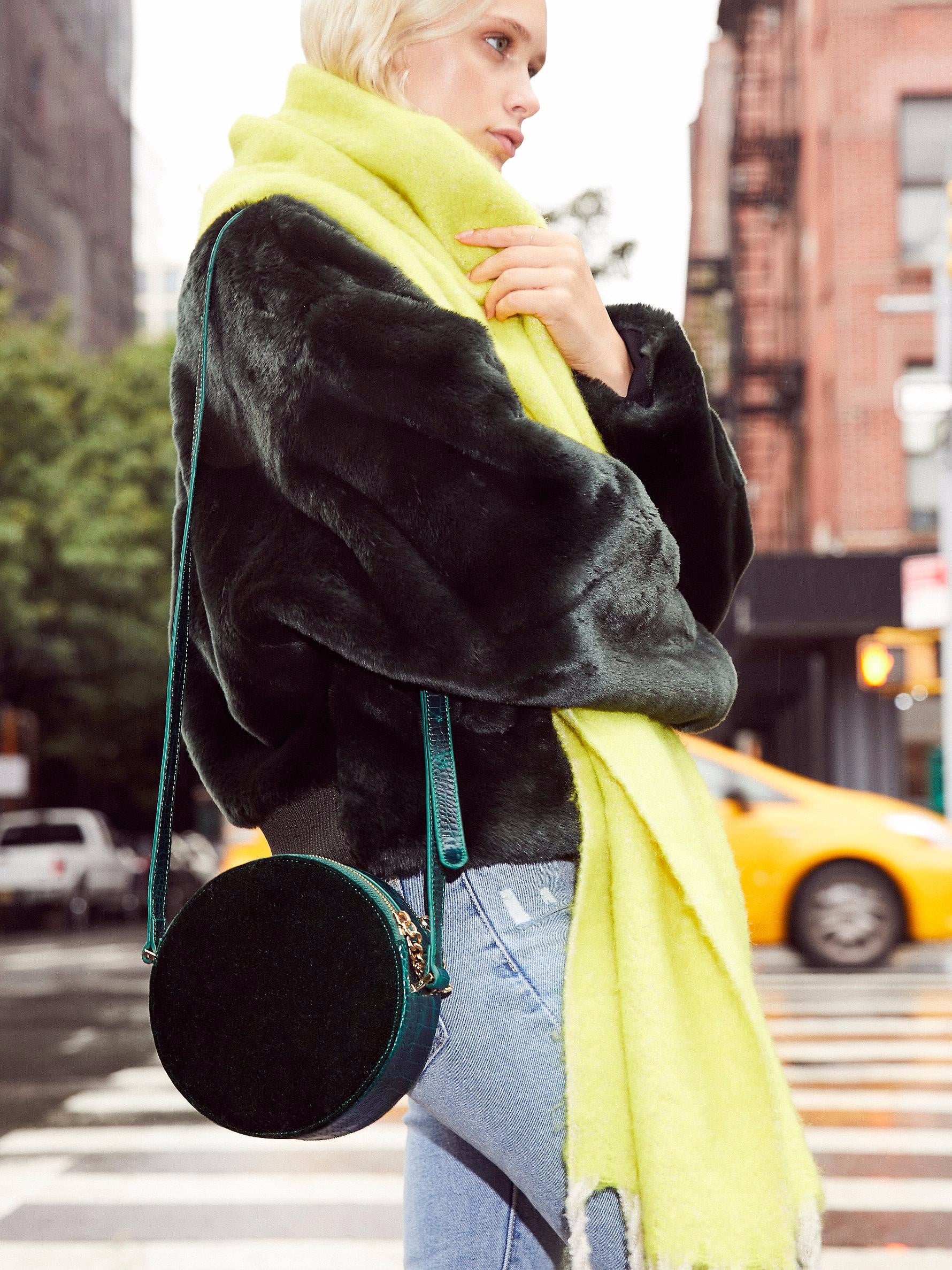 Free people furry bomber discount