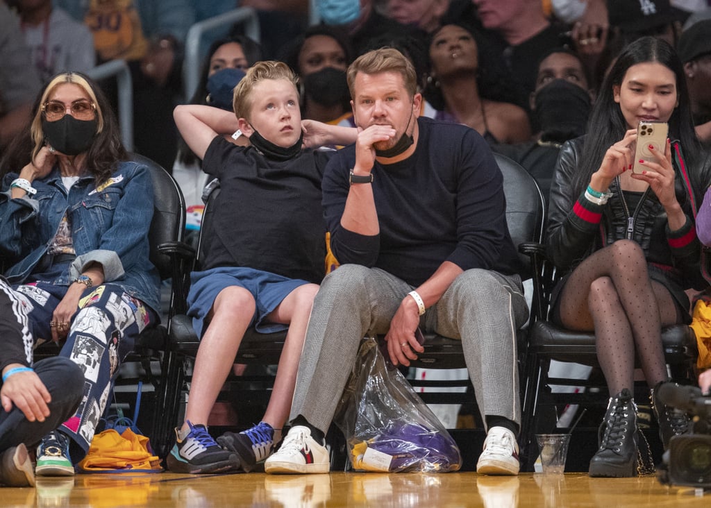 James and Max attended the Lakers season opener in 2021.