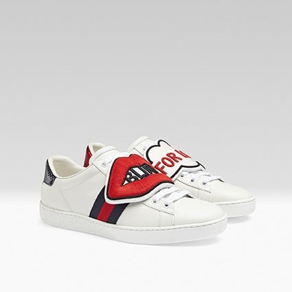 gucci tiger patch shoes