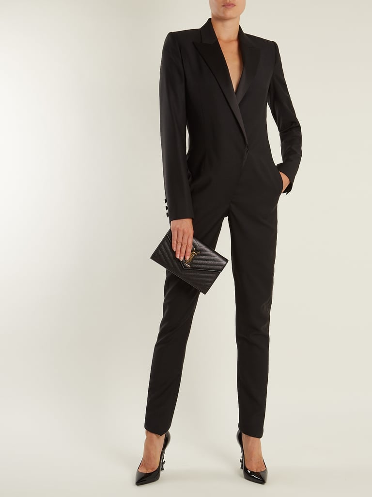 white tuxedo jumpsuit