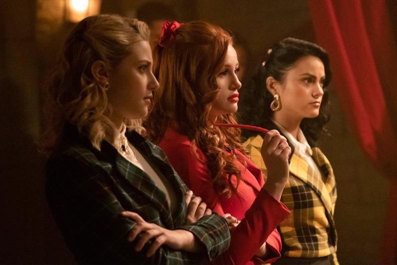 RIVERDALE, from left: Lili Reinhart, Madelaine Petsch, Camila Mendes, 'Chapter Fifty-One: Big Fun', (Season 3, ep. 316, aired March 20, 2019). photo: Katie Yu / The CW / courtesy Everett Collection