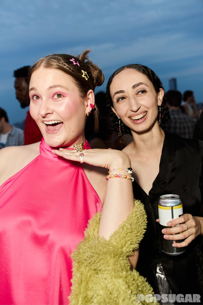 Summer Bockart and Sara Abdelbarry chat outside.