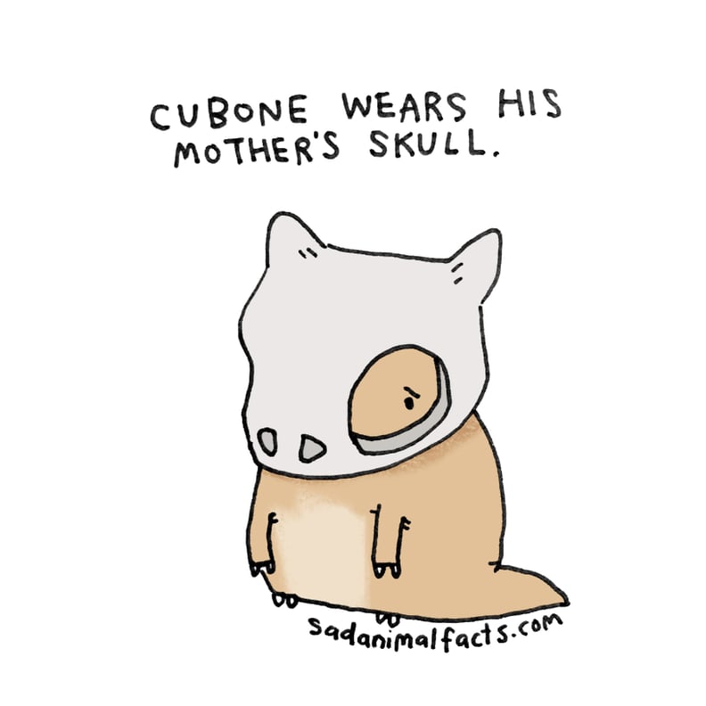 Cubone is definitely his mother's favorite.