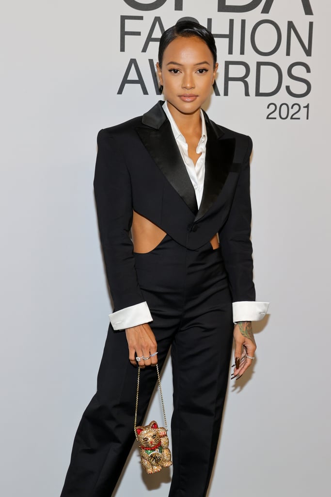 Karrueche Wears a Cutout Suit at the CFDA Fashion Awards