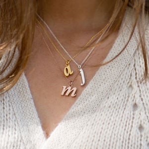 Cabbage White England Lowercase Initial Necklace