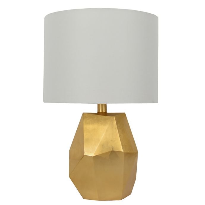 Multi-Fauceted Table Lamp in Gold